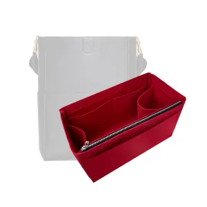 Purse Organizer for Celine Seau Sangle Bag Organizer, Small Sangle Insert, Large Seau Sangle Organizer, Handmade 2mm Thick Premium Felt Snug Sturdy Gold Zipper (For Large Sangle, Lilac)