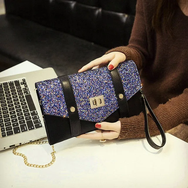 QIAOBAO 2019 Ladies Large Evening Bags Ladies Sequined Clutch Bag Party Prom Envelope bags Sacos Senhoras Female Messenger