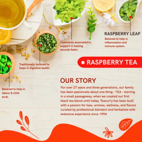 Raspberry Tea - Helps with Period health, Fertility, Labour & Child birth