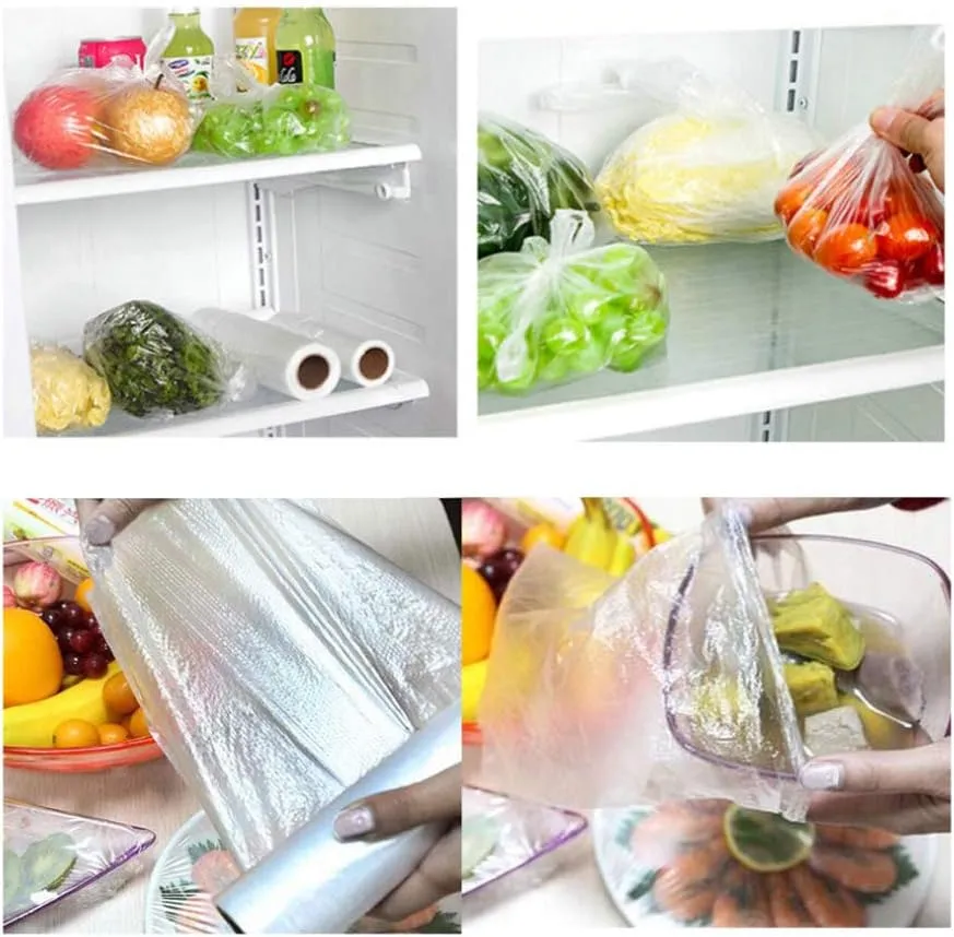 RBHK 12x16 Plastic Produce Bag on a Roll Clear Food Storage Bags, Pet Bags, Diapers Bags, One Roll 350 Bags (1 Roll)