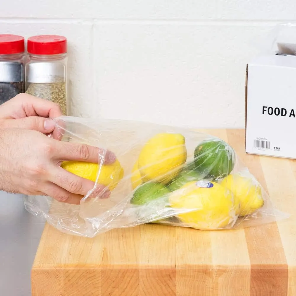 RBHK 12x16 Plastic Produce Bag on a Roll Clear Food Storage Bags, Pet Bags, Diapers Bags, One Roll 350 Bags (1 Roll)