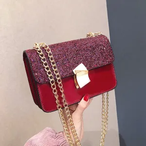 Red Silvery Bag