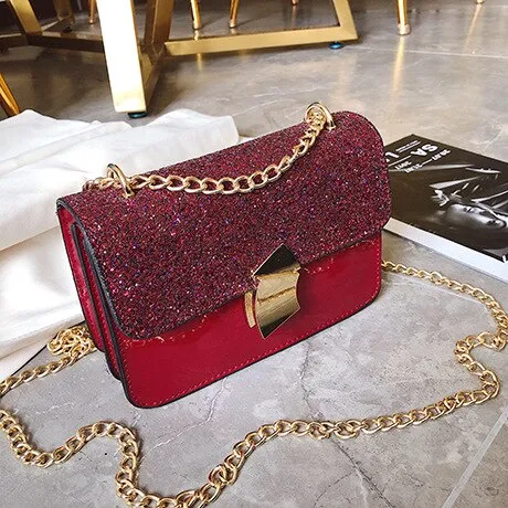Red Silvery Bag