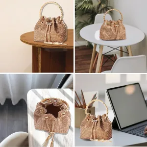 Rhinestone Evening Bags for Womens, Chic Crystal Sparkly Evening Purse Handbag Hobo Bag