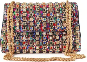 Rhinestone Evening Clutch Purse - Sparkling Evening Purse Clutch Bag for Women, Ideal for Weddings, Parties, Prom