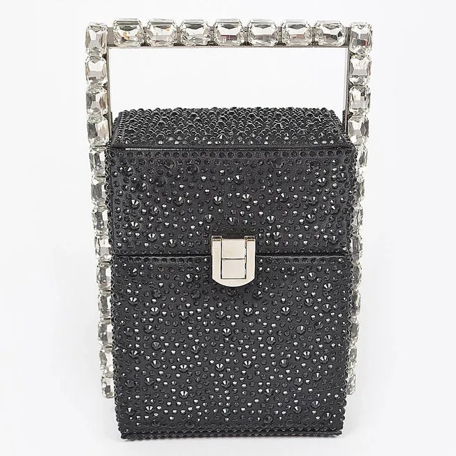 Rhinestone Handle Stoned Party Clutch