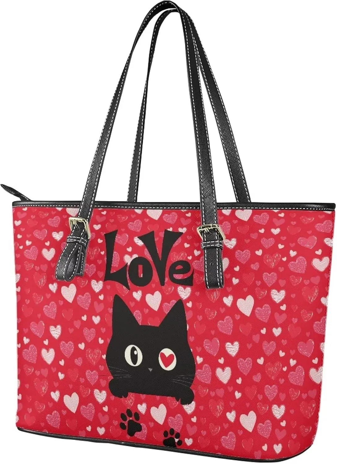 Rnyleeg Tote Bag for Women Leather Shoulder Bag for Work Waterproof Handbag with Zipper for Ladies Daily Life Travel
