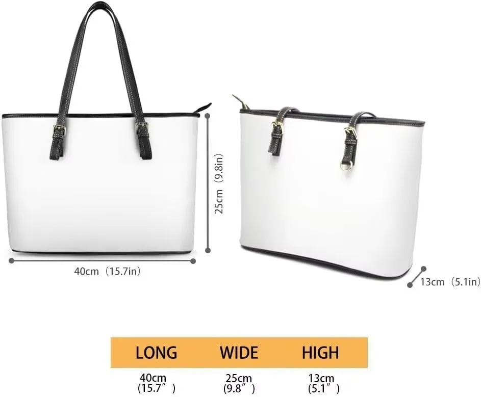 Rnyleeg Tote Bag for Women Leather Shoulder Bag for Work Waterproof Handbag with Zipper for Ladies Daily Life Travel