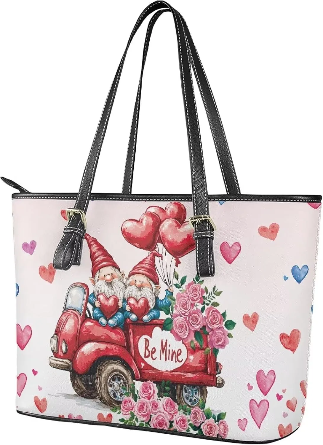 Rnyleeg Tote Bag for Women Leather Shoulder Bag for Work Waterproof Handbag with Zipper for Ladies Daily Life Travel