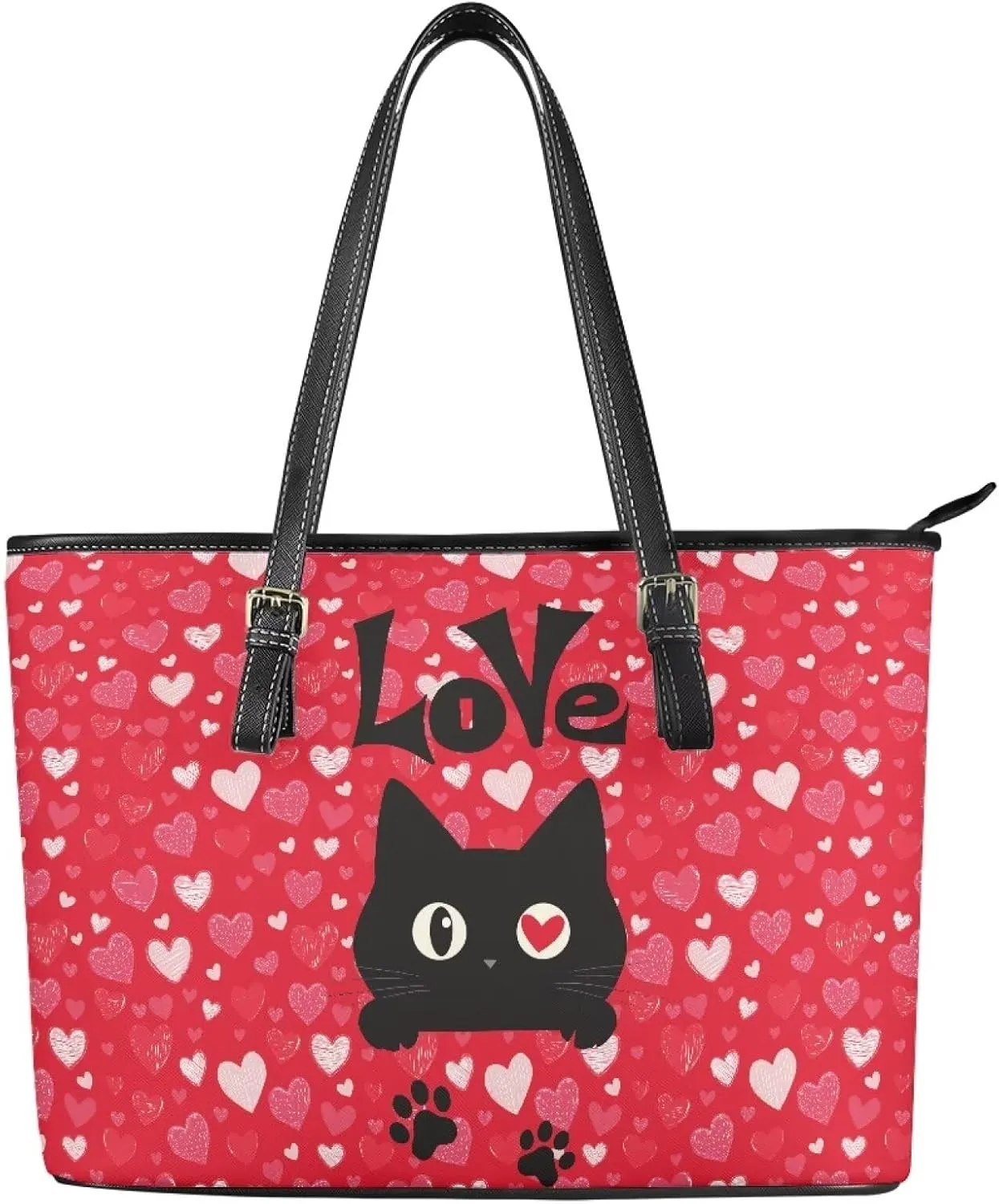Rnyleeg Tote Bag for Women Leather Shoulder Bag for Work Waterproof Handbag with Zipper for Ladies Daily Life Travel