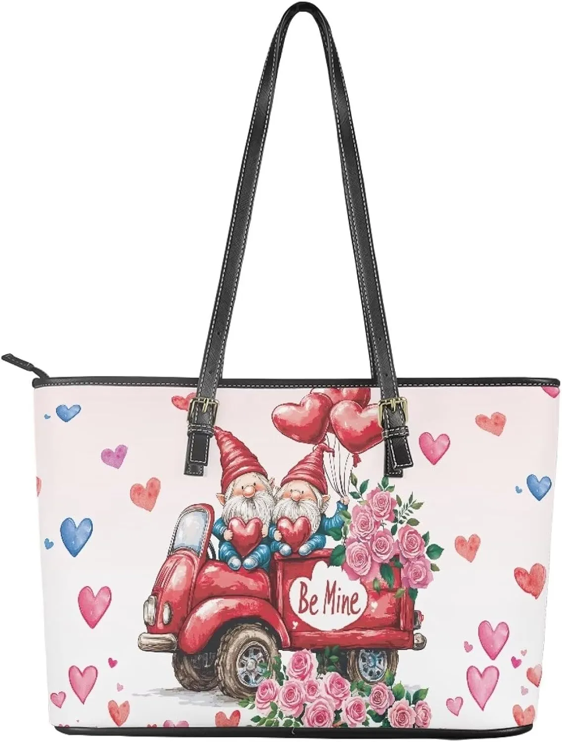 Rnyleeg Tote Bag for Women Leather Shoulder Bag for Work Waterproof Handbag with Zipper for Ladies Daily Life Travel