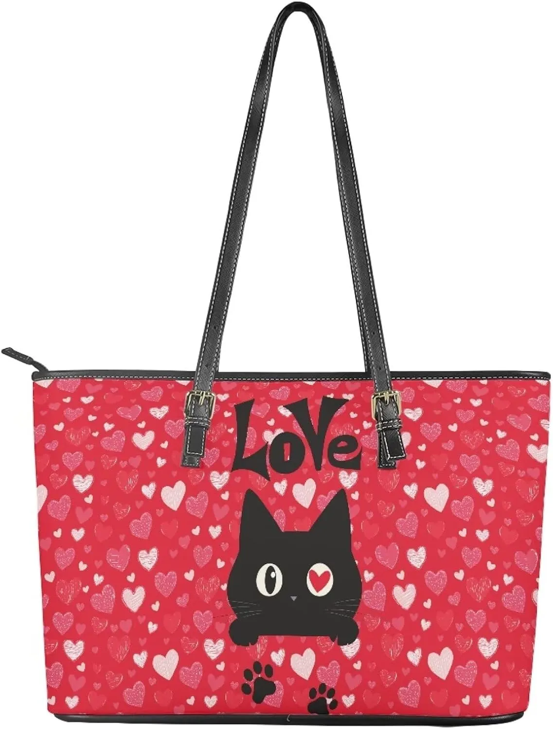 Rnyleeg Tote Bag for Women Leather Shoulder Bag for Work Waterproof Handbag with Zipper for Ladies Daily Life Travel