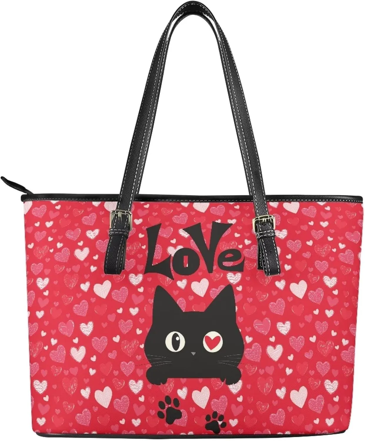 Rnyleeg Tote Bag for Women Leather Shoulder Bag for Work Waterproof Handbag with Zipper for Ladies Daily Life Travel