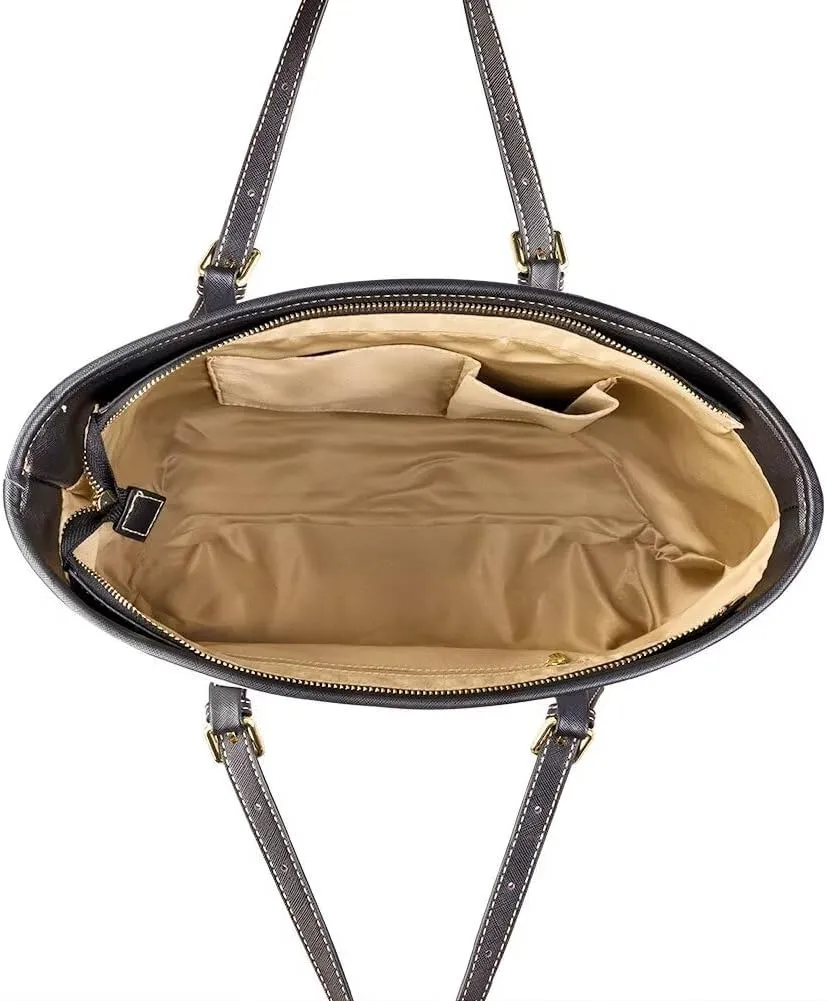 Rnyleeg Tote Bag for Women Leather Shoulder Bag for Work Waterproof Handbag with Zipper for Ladies Daily Life Travel