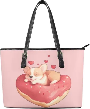 Rnyleeg Tote Bag for Women Leather Shoulder Bag for Work Waterproof Handbag with Zipper for Ladies Daily Life Travel
