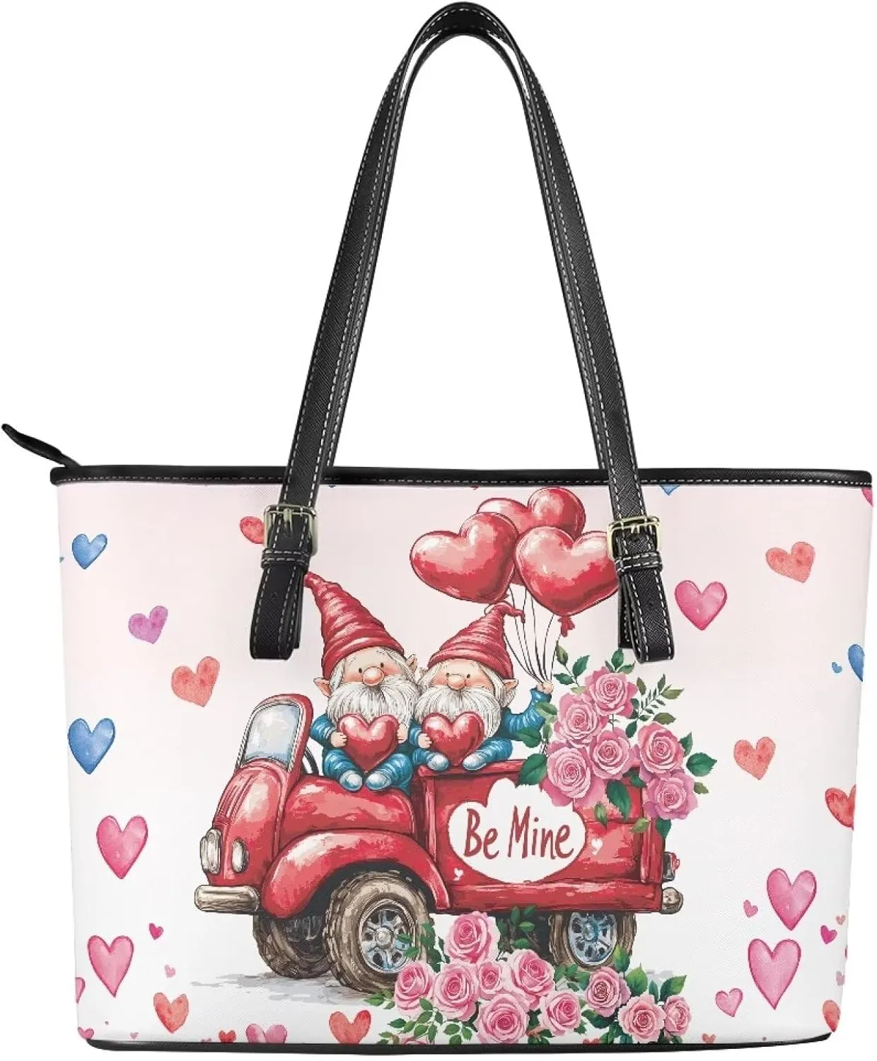 Rnyleeg Tote Bag for Women Leather Shoulder Bag for Work Waterproof Handbag with Zipper for Ladies Daily Life Travel