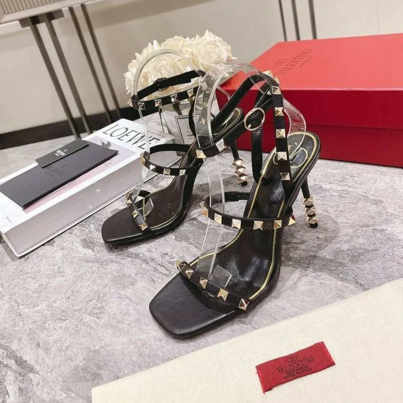 Rockstud - Priority shipping ESMEE Heel Touch-sensitive High Black Sandals