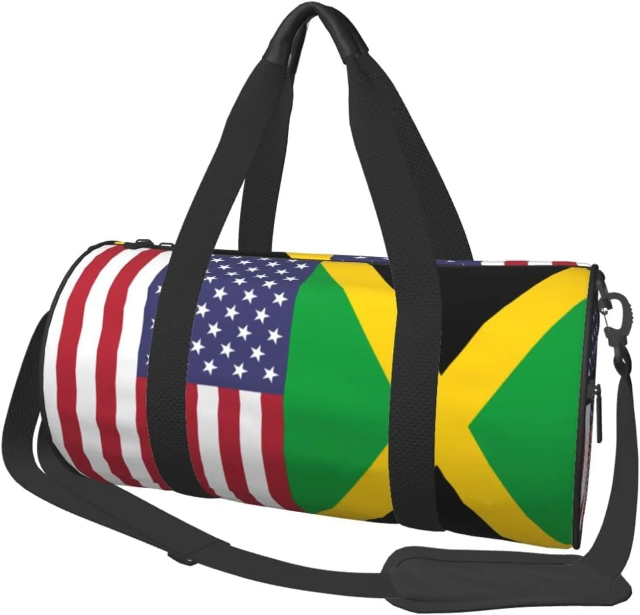 Round Duffle Bag America Jamaica Flag Unisex Travel Bag Duffle Bag