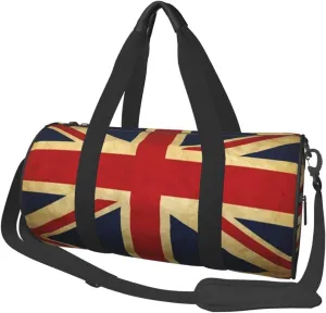 Round Duffle Bag British Flag Natural Unisex Travel Bag Duffle Bag