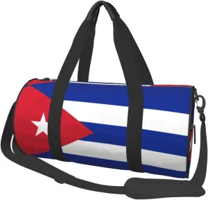 Round Duffle Bag Cuba Flag Unisex Travel Bag Duffle Bag