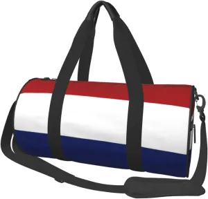 Round Duffle Bag Dutch Flag Unisex Travel Bag Duffle Bag