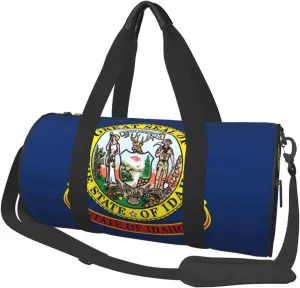 Round Duffle Bag Flag of Idaho Unisex Travel Bag Duffle Bag