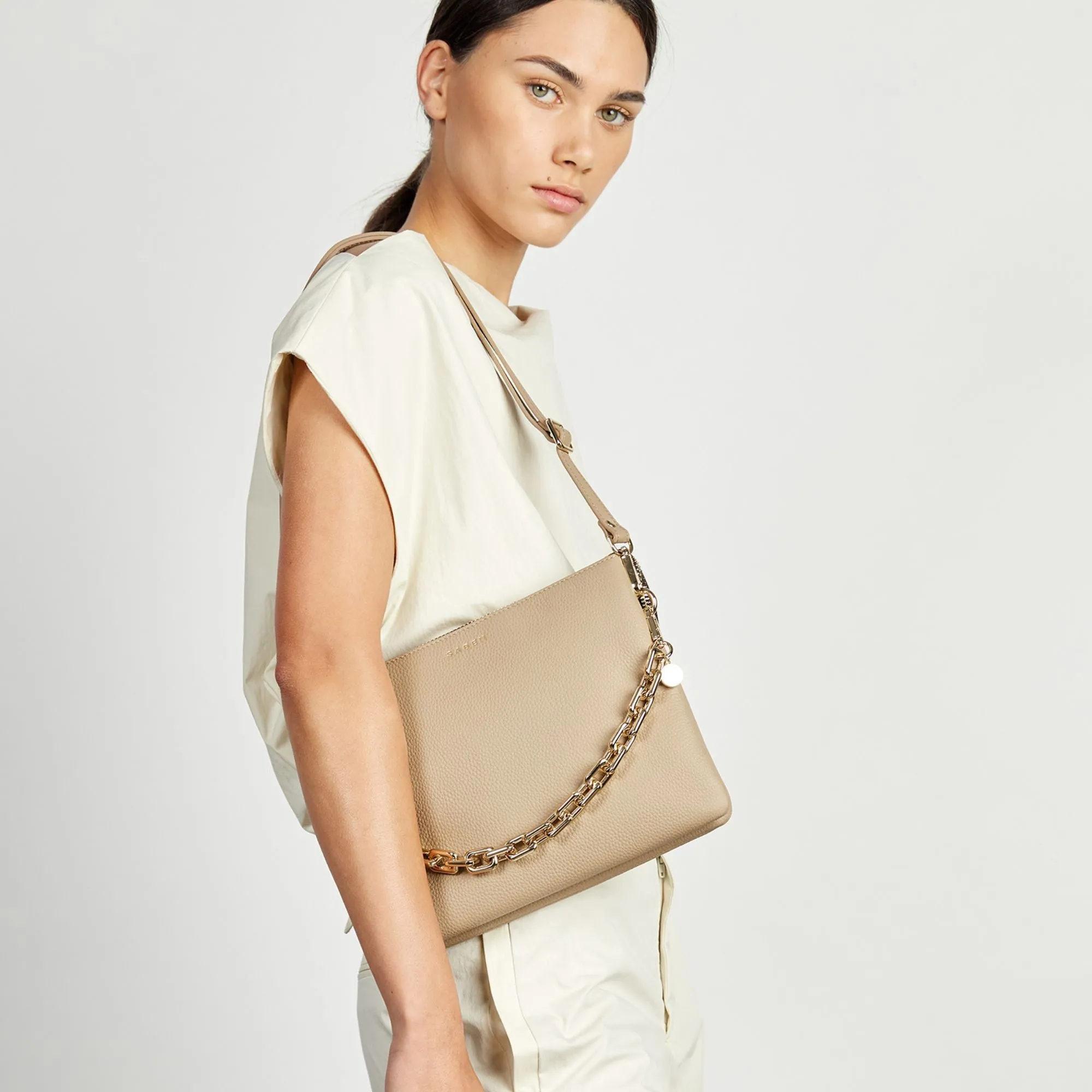 Saben - Matilda Crossbody - Tea   Chunky Chain