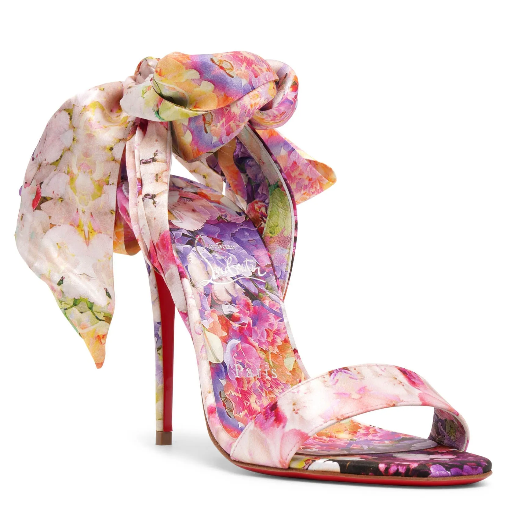 Sandale du desert 100 floral satin sandals