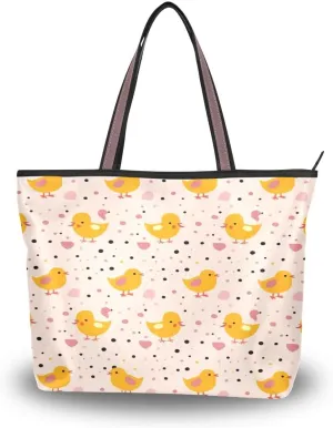 senya Little Yellow Chick Shoulder Bags Large Handle Ladies Handbag