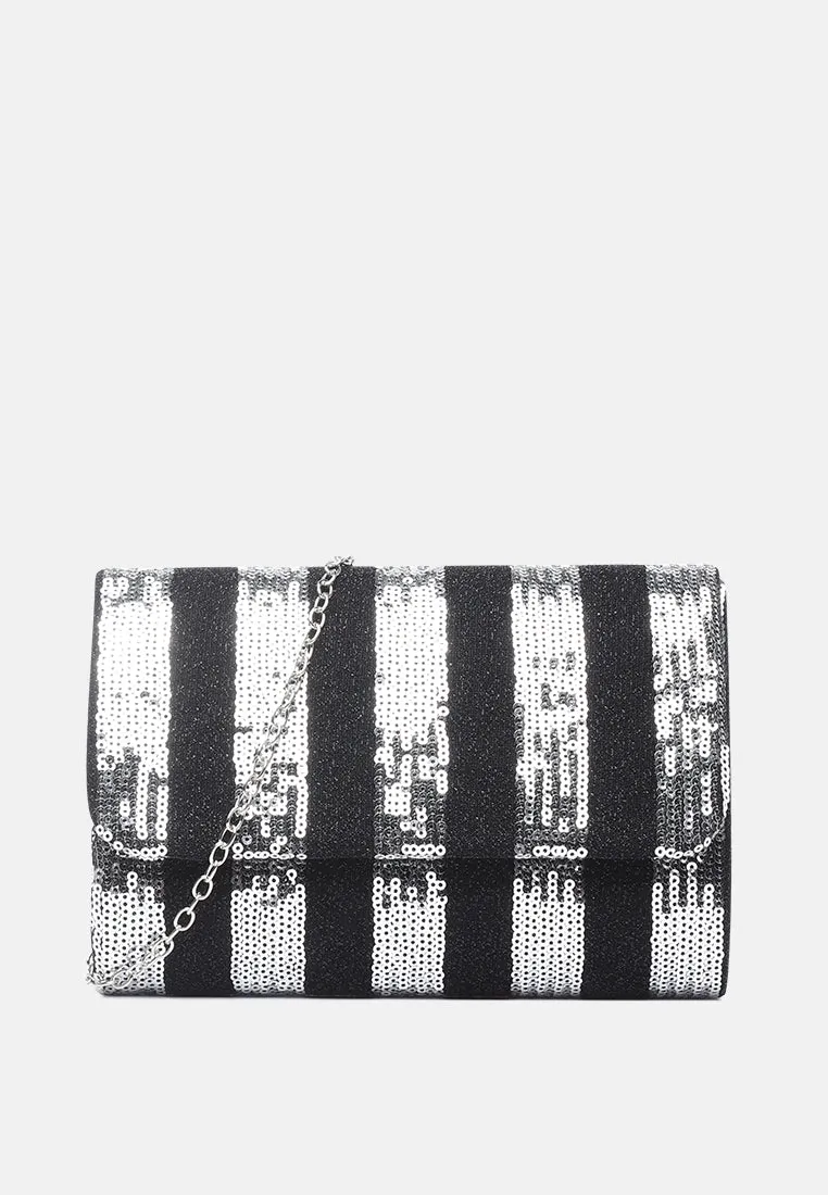sequined glitter clutch