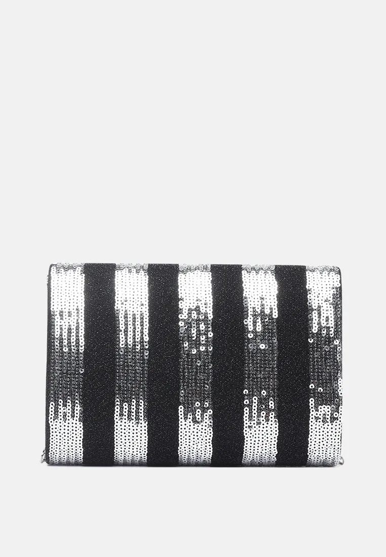sequined glitter clutch