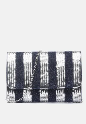 sequined glitter clutch