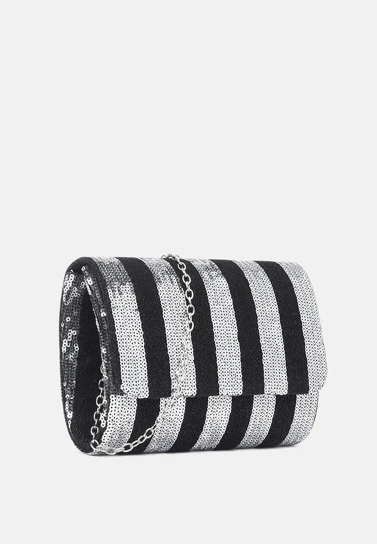 sequined glitter clutch