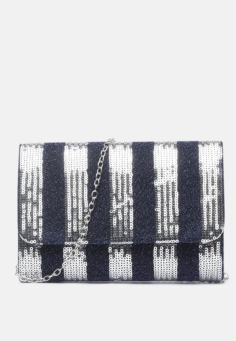 sequined glitter clutch