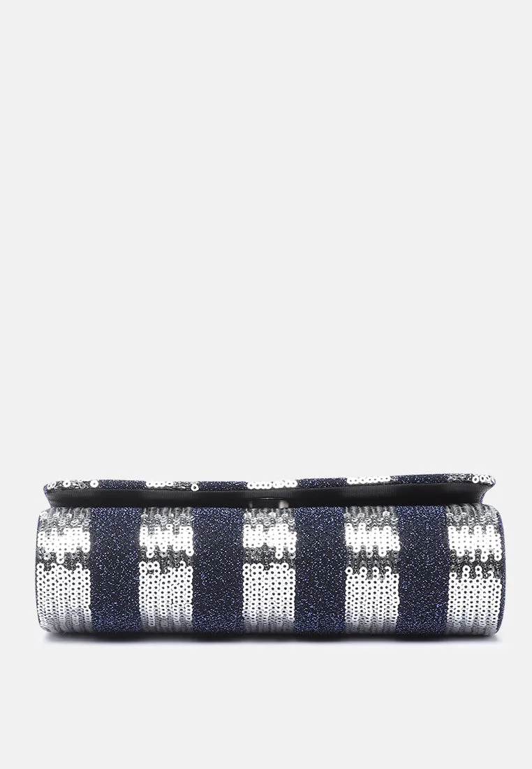 sequined glitter clutch