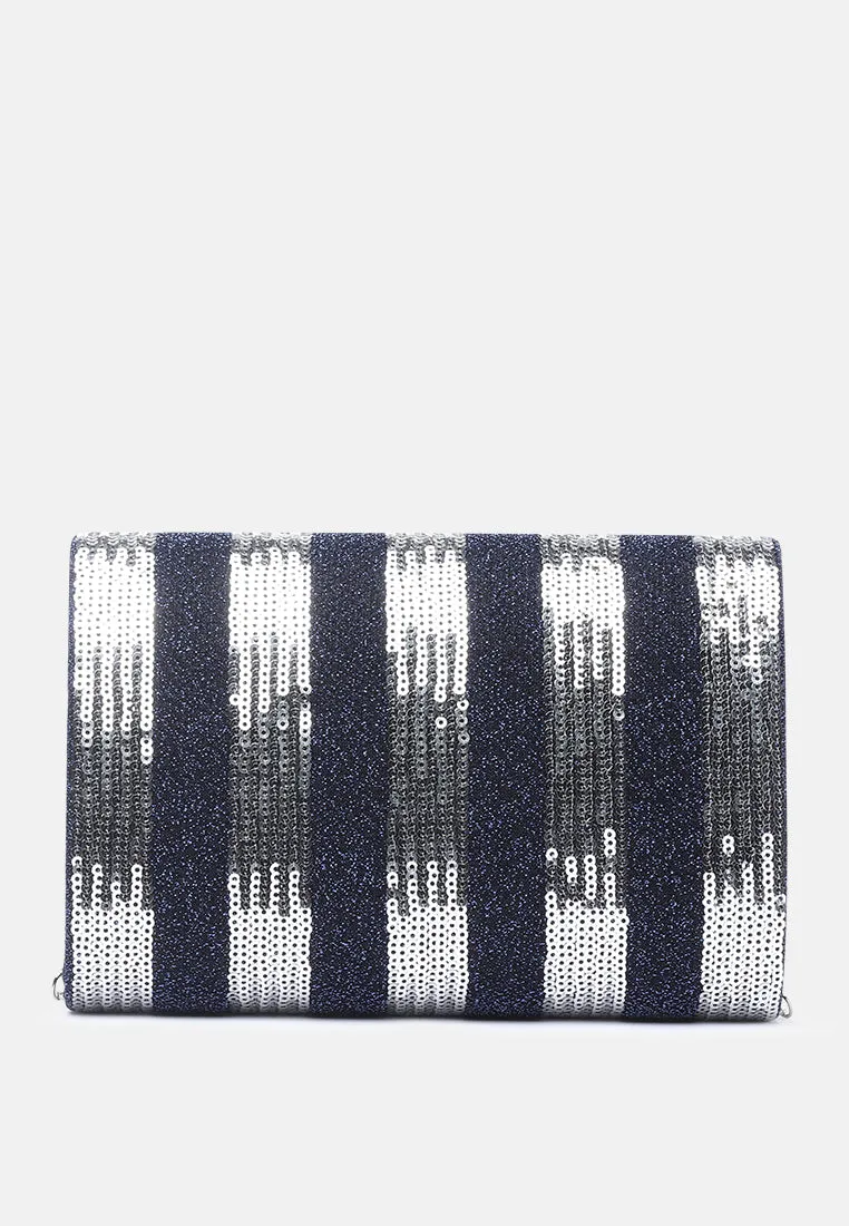 sequined glitter clutch