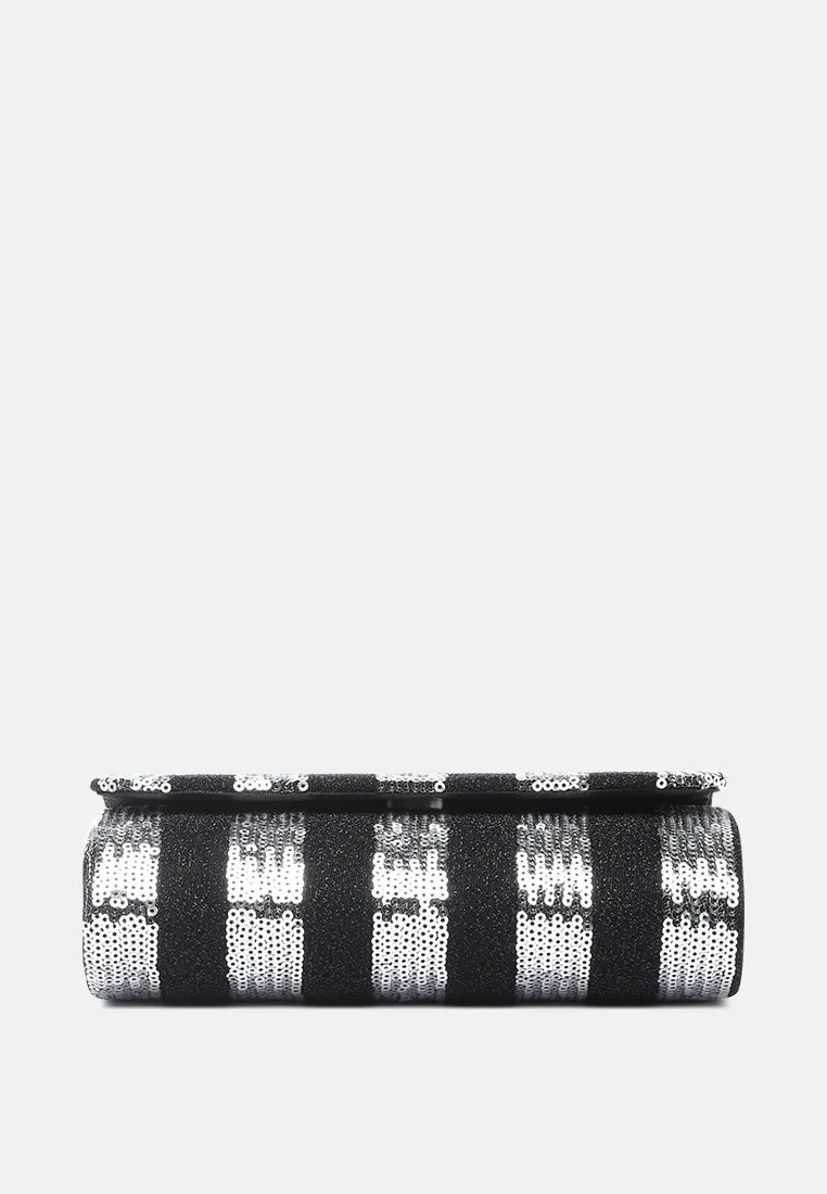 sequined glitter clutch
