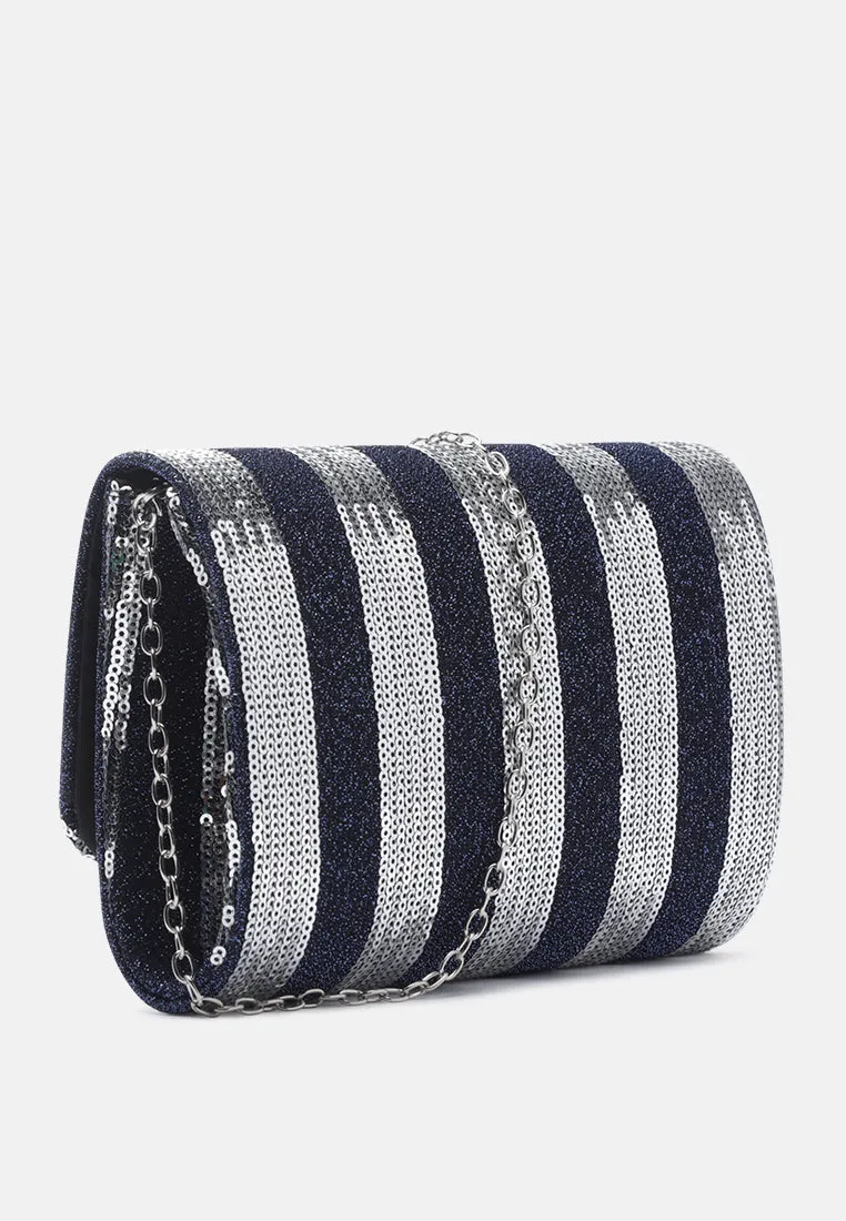 sequined glitter clutch