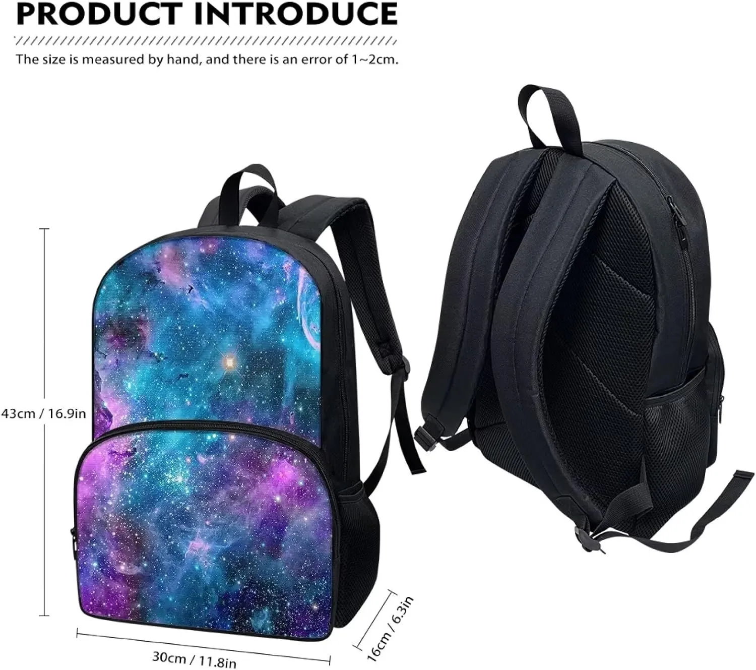 Showudesigns Aztec Horse School Bag and Lunch Bag Set for Boys Girls 17 Inch Backpack High Middle School Bookbag Pencil Case Small Lunch Box Stationery Organizer Bag Daypack