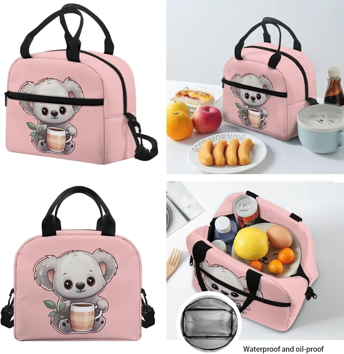 Showudesigns Cute Koala Backpack for Girls 6-8/8-12 Elementary School Bookbag With Lunch Box Pencil Case Set 3 In 1 Preschool Kindergarten School Book Bag 3Rd 4Th 5Th 6Th Grade Students Schoolbags