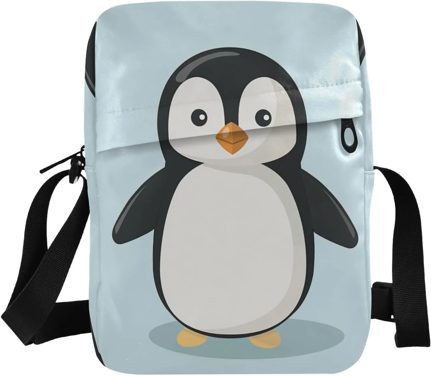 Sinestour Penguin Messenger Bag for Women Men Crossbody Shoulder Bag Cute Crossbody Bags Purse Daypack with Adjustable Strap for Teen Girls