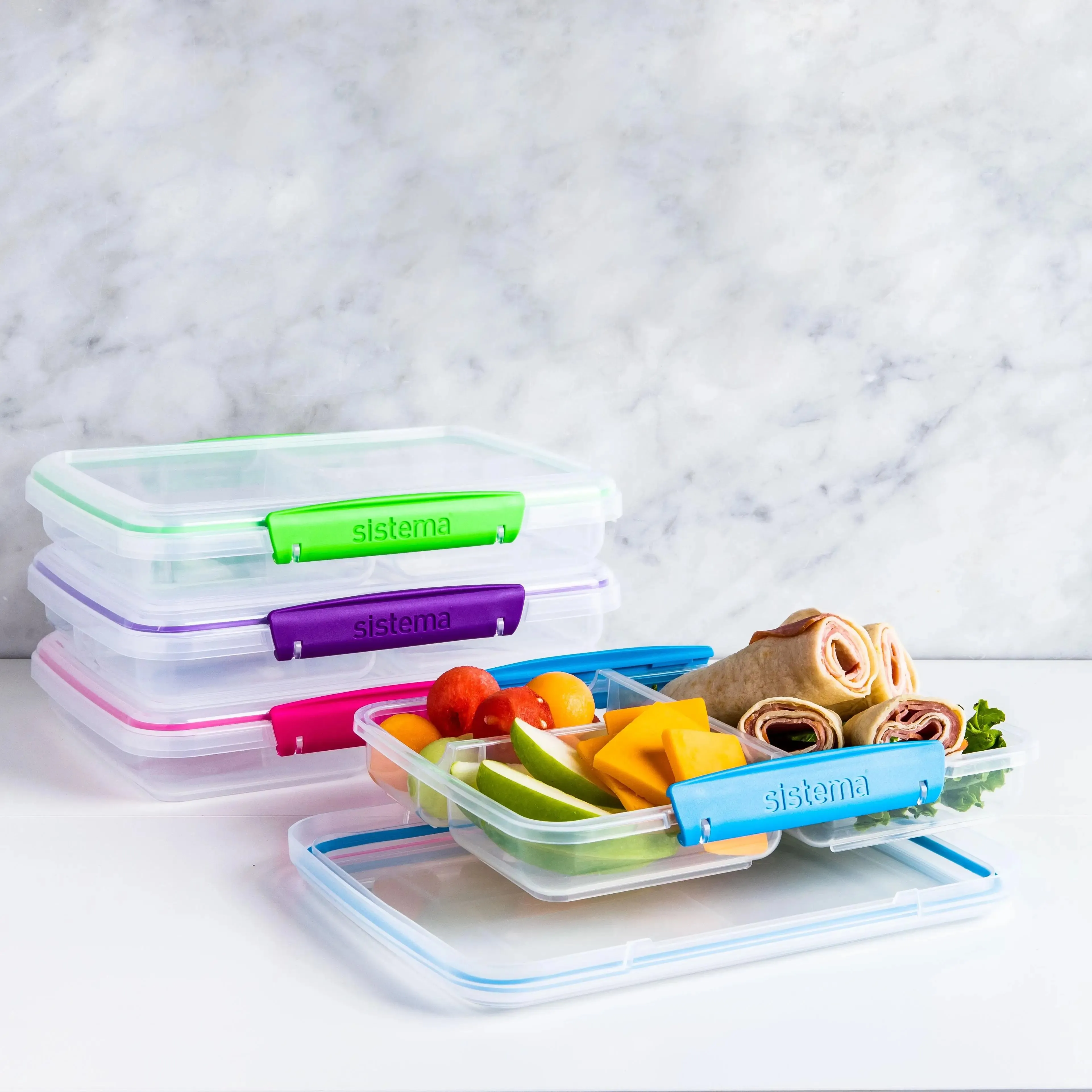 Sistema Multi-Split To Go Divided Food Container, 820ml - Available in Several Colors