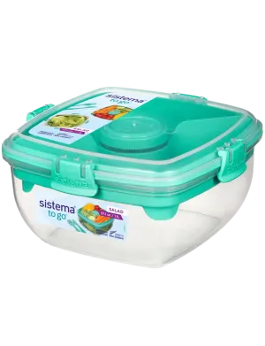 Sistema Salad To Go Food Container., 1.1 Liter - Available in Several Colors