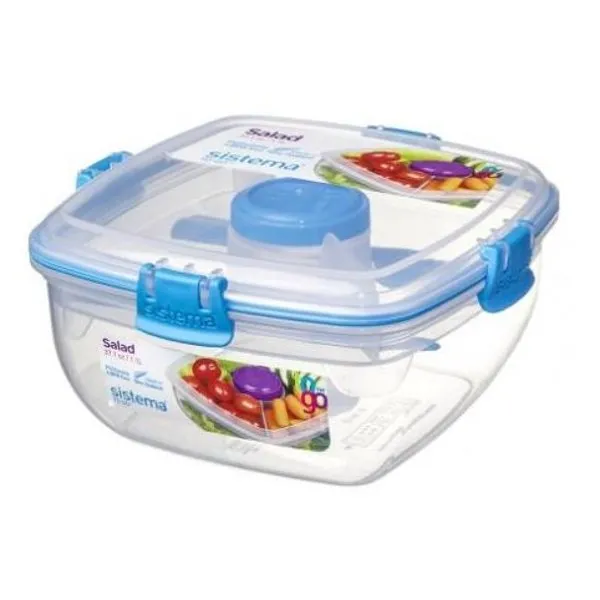 Sistema Salad To Go Food Container., 1.1 Liter - Available in Several Colors