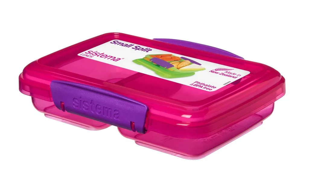 Sistema Small Split Lunch Divided Food Container, 350ml - Available in Several Colors