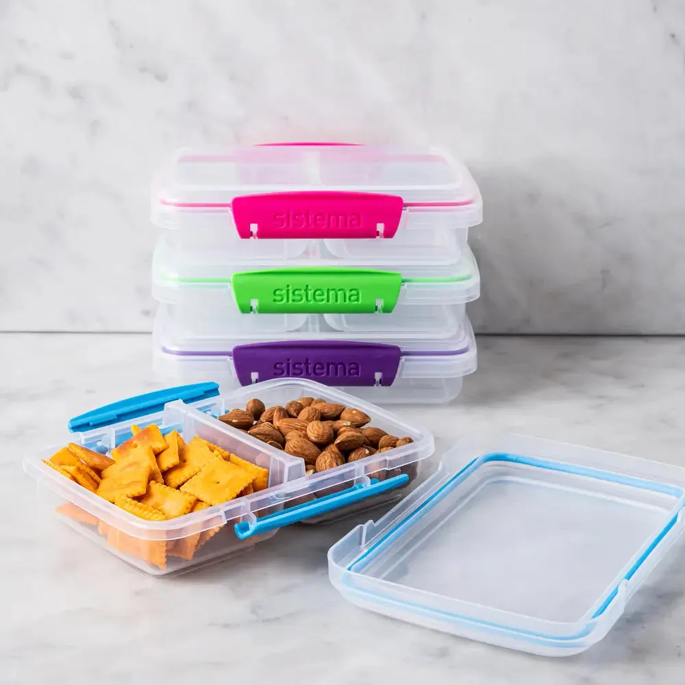 Sistema Small Split To Go Divided Food Container, 350ml - Available in Several Colors