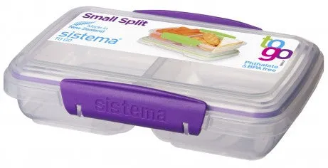 Sistema Small Split To Go Divided Food Container, 350ml - Available in Several Colors