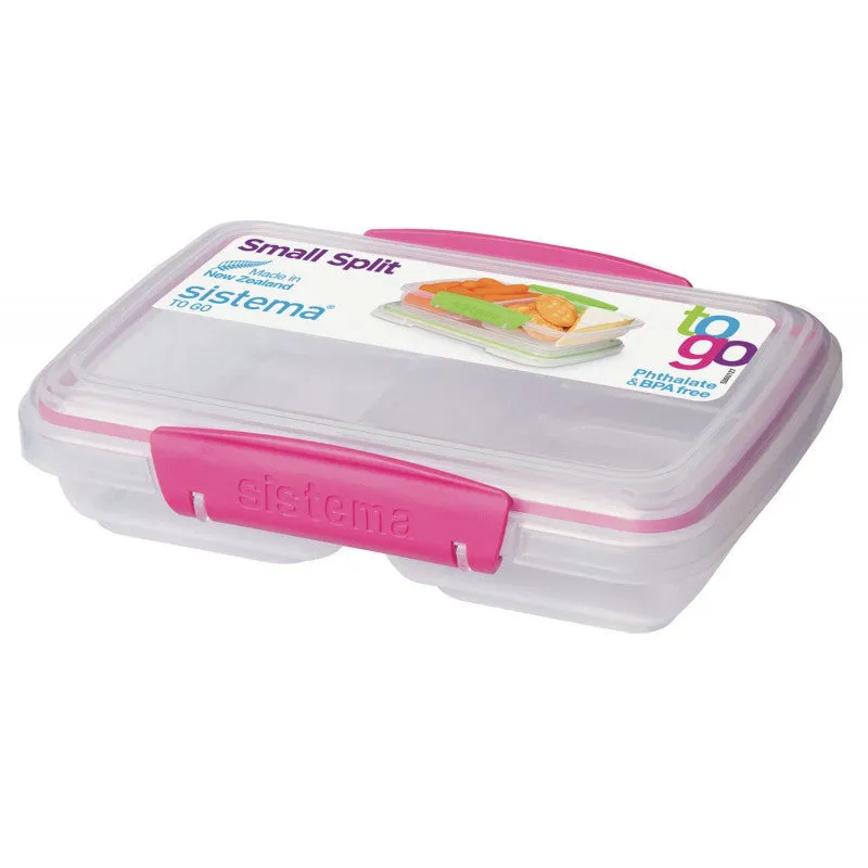 Sistema Small Split To Go Divided Food Container, 350ml - Available in Several Colors
