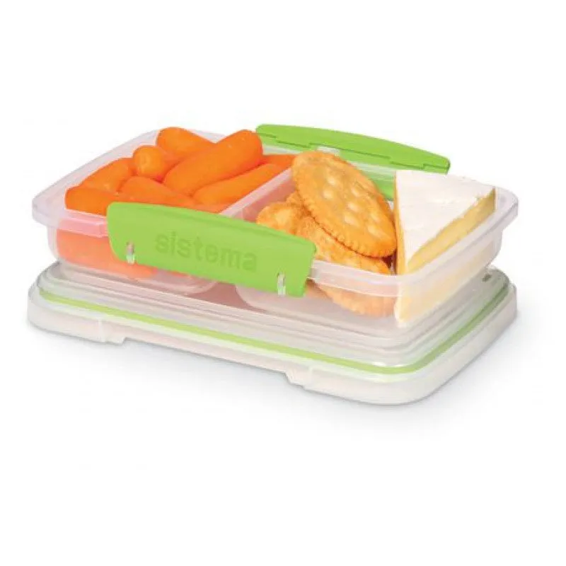 Sistema Small Split To Go Divided Food Container, 350ml - Available in Several Colors