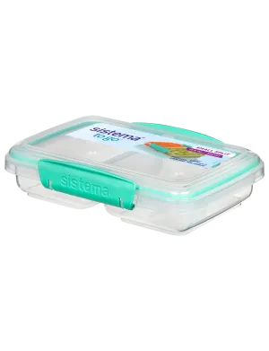 Sistema Small Split To Go Divided Food Container, 350ml - Available in Several Colors